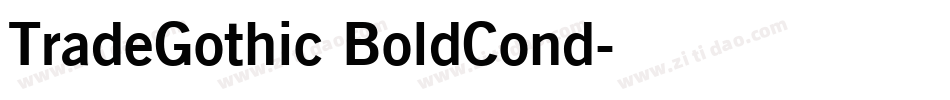 TradeGothic BoldCond字体转换